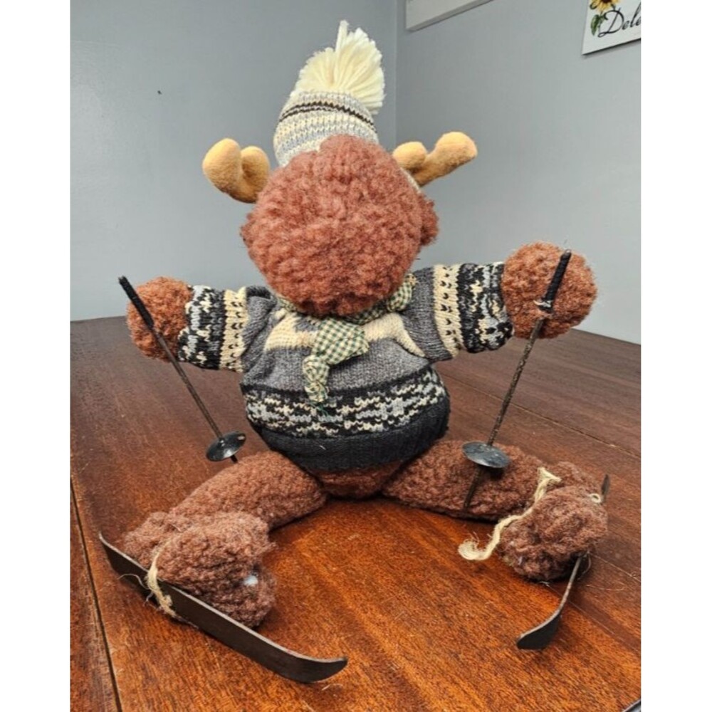 Vintage Collection Skiing Moose Plush Stuffed Animal 14" 1997